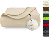 Kuscheldecke, 130x170 cm, Polar-Fleece, hellbraun (sand)