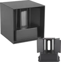 LED Gartenleuchte 10x10x10cm G9 max 9W 0-120° IP44 Außenwandleuchte Fassadenleuchte Anthrazit