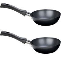 Syntrox Wok-Pfännchen Schüssel Pfanne 2er Set Zubehörteil für Raclette RAC-1200W Base