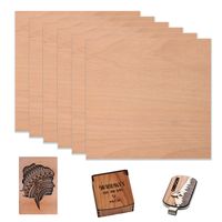 ATOMSTACK 6 Stück Rotes Buchensperrholz für die Holzbearbeitung |300 x300 x3(+/- 0,2)mm|Rotes Buchensperrholz| Ideal zum Gravieren und Schneiden auf CNC- und Lasergraviermaschinen