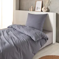 Traumschlaf Seersucker Bettwäsche Uni Kissenbezug einzeln 40x80 cm anthrazit