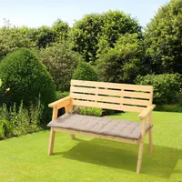 JEMIDI Bankauflage Sitzkissen für Bank - 120x40cm - Auflage Kissen Palettenkissen - Polsterauflage für Gartenbank Hollywoodschaukel - Braun