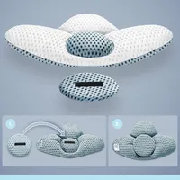 Konbanwa Rückenstützkissen Deluxe Grau und Weiß