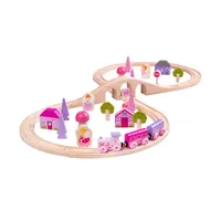 Bigjigs Rail Dřevěná vláčkodráha osmička pro princezny 40 dílů