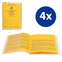mumbi 4x Impfpass Hülle Schutzhülle Impfpasshülle für Impfausweis Schutz Tasche, Impfausweishüllen transparent