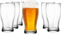 GLASMARK® Pintgläser 6-Set 500 ml Große (max. 550ml) 6 Stück Biergläser Bierglas Pilsgläser Pint Glas Bierkrüge Trinkgläser Saftgläser - Hochwertige Qualität