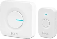 Eaxus® Funk Türklingel - Kabellose Funkklingel, 52 Melodien, LED Anzeige, IP56 Wasserdicht, für Steckdose, Weiß