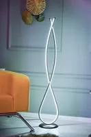 Opviq, Infinity Black - White, Stehlampe, 100 % ALUMINIUM, Weiß, 25 x 25 cm