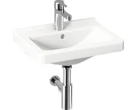 Jika Cubito - Handwaschbecken 450x340 mm, mit Überlauf, mit Hahnloch, weiß H8114220001041
