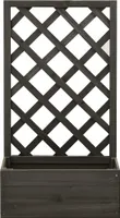 vidaXL Garten-Spalier mit Blumenkasten Grau 50x25x90 cm Tannenholz
