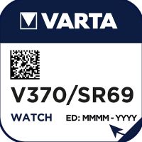 Varta Watch Uhrenzelle Knopfzelle SR 920 W V370 Silber-Oxid 30 mAh 1,55 V 1er Blister