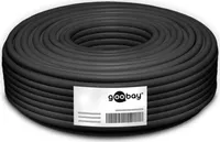 Goobay 77624 Zewnętrzny kabel sieciowy CAT 6, S/FTP (PiMF), czarny, 100 m - CU, AWG 24/1 (pełny), PE