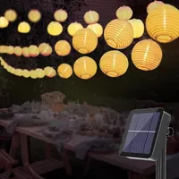 LED Solar Lichterkette 6,5 m, 30 LEDs, 8 Modi, wasserdicht. Ideal für Garten, Hochzeit, Balkon, Party- und Weihnachtsdekoration im Freien.