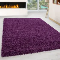 Hochflor Teppich Wohnzimmer Langflor Shaggy Teppich Einfarbig Design Flauschig, Grösse:160 cm Rund