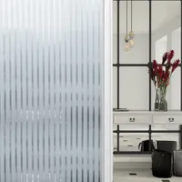 INDIGOS UG Fensterbild Dynamische Streifen G96 - Höhe 50 cm Glasdekorfolie  silber satiniert