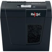 Rexel Secure X6 Aktenvernichter mit Partikelschnitt P-4, 4 x 40 mm, bis 6 Blatt, schwarz