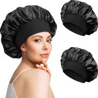 2 Stš¹ck Schlafmš¹tze Satin Bonnet Kopfhaube Schlafhaube mit Gummizug