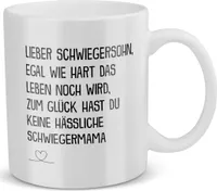 22Feels Schwiegersohn Geschenk von Schwiegermama Bräutigam Hochzeit Tasse Männer Vatertag Weihnachten Geburtstag Kaffeetasse Geschenkidee
