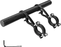INF Fahrradlenkerverlängerung, Multifunktionale Aluminiumlegierungshalterung Schwarz