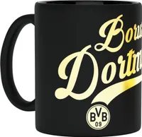 Borussia Dortmund BVB Tasse mit Metallic Schriftzug