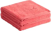 Sansibar Sylt Handtuch 2er Set Frottier-Serie „Classic“, (2er Set), hot coral, mit hochwertiger Sansibar Säbel-Stickerei