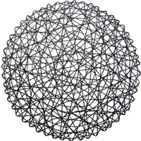 Orion Platzdeckchen Telleruntersetzer Platzdeckchen Platzmatte Tischunterlage Untersetzer Platzdecke Tischuntersetzer für Teller und Besteck Küchenmatte aus Papier schwarz 35 cm