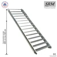 15 Stufen Stahltreppe Breite: 100 cm Geschosshöhe 250-320cm  inkl. Zubehör