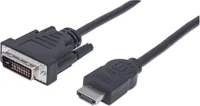 MANHATTAN HDMI-Kabel HDMI A -> DVI(24+1)St/St 1. 80m sw