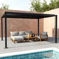 sweeek - Bioklimatische Pergola mit Lamellendach Palace 3x4m - Anthrazit