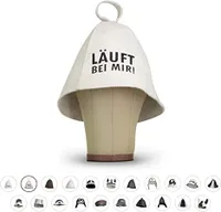 LoWell® Saunahut - Filzhut für Damen und Herren inkl. Sauna-Ratgeber - Ideales Sauna Zubehör für ein einzigartiges Wellness Erlebnis - Läuft bei mir! - Saunamütze Saunakappe
