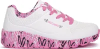 Skechers Uno Lite Lovely Luv 314976L/WH Sneaker, Girls, Synthetik, White/Pink - Marken Skechers, Weiß