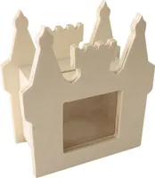 Schlosssparschwein aus Holz 10,5 x 12 cm