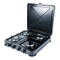 PROMIS 4-flammiger Gaskocher KG400  Schwarz