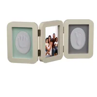 relaxdays Baby Gipsabdruck Set mit Bilderrahmen