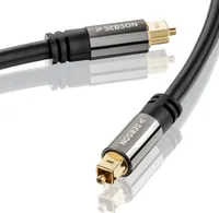 Toslink Kabel 2m für HiFi & Heimkino Anlagen, Optisches Audiokabel SPDIF SEBSON