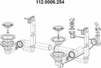 FRANKE Siebkorb-Excenterventil 3 1/2" Unterbaubecken 1 1/2 Becken