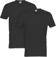 Lerros - Herren V-Ausschnitt Doppelpack T-Shirt, Regular Fit, (2003115), Größe:S, Farbe:Black (290)