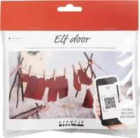 Creativ Company - Bastelset Wichteltür Motiv Wäscheleine - 977455