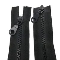 Teilbarer 2-Wege-Reißverschluss mit Kunststoffzähnen, 70cm, Schwarz - Ideal für Jacken & Taschen, Robust & Vielseitig