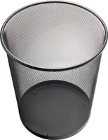 helit Papierkorb Mesh H2518595 26,5x28cm 15l rund Metall schwarz