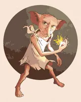 Zuty - Malen nach Zahlen - DOBBY (HARRY POTTER), 40x50 cm, ohne Keilrahmen