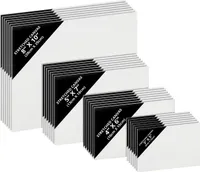 Belle Vous 28 Stk Leere Leinwände zum Bemalen– 4 Verschiedene Größen – Vorgespannte Kleine Leinwand – Leinwände für Acrylmalerei, Ölgemälde, Skizzen