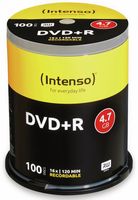 Intenso DVD+R 4,7GB 16x Speed Cake Box 100