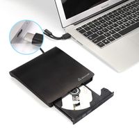 SALCAR USB 3.0 Laufwerk extern für DVD/CD - Brennsoftware - Für Apple MacBook , Windows und weitere Notebooks - externer DVD-Brenner - Schwarz