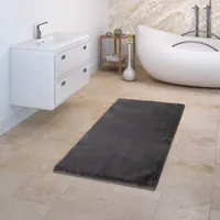TT Home Badematte Badezimmerteppich Duschvorleger Weich Einfarbiges Muster Größe 80x150 cm