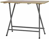 Stehtisch 140cm x 70cm Kiefernholz Gestell Stahl pulverbeschichtet