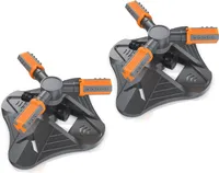Brandson 2x Kreisregner Garten Sprinkler, 360° Rasensprenger, rotierender 3 Arm Sprenger, Rasensprinkler Bewässerungssystem, Bewässerungsanlagen, Gardena kompatibel