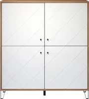 trendteam Wohnen Vysoká doska Touch Artisan Dub melamín/biela matná tepelne tvarovaná 123 x 136 x 40 cm