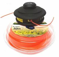 CHM GmbH® Doppelfadenkopf Fadenspule für Fuxtec geeignet + 50m sechskant Mähfaden 3 mm