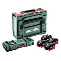 Metabo Basis-Set 4x LiHD 10Ah + ASC 145 DUO + metaBOX